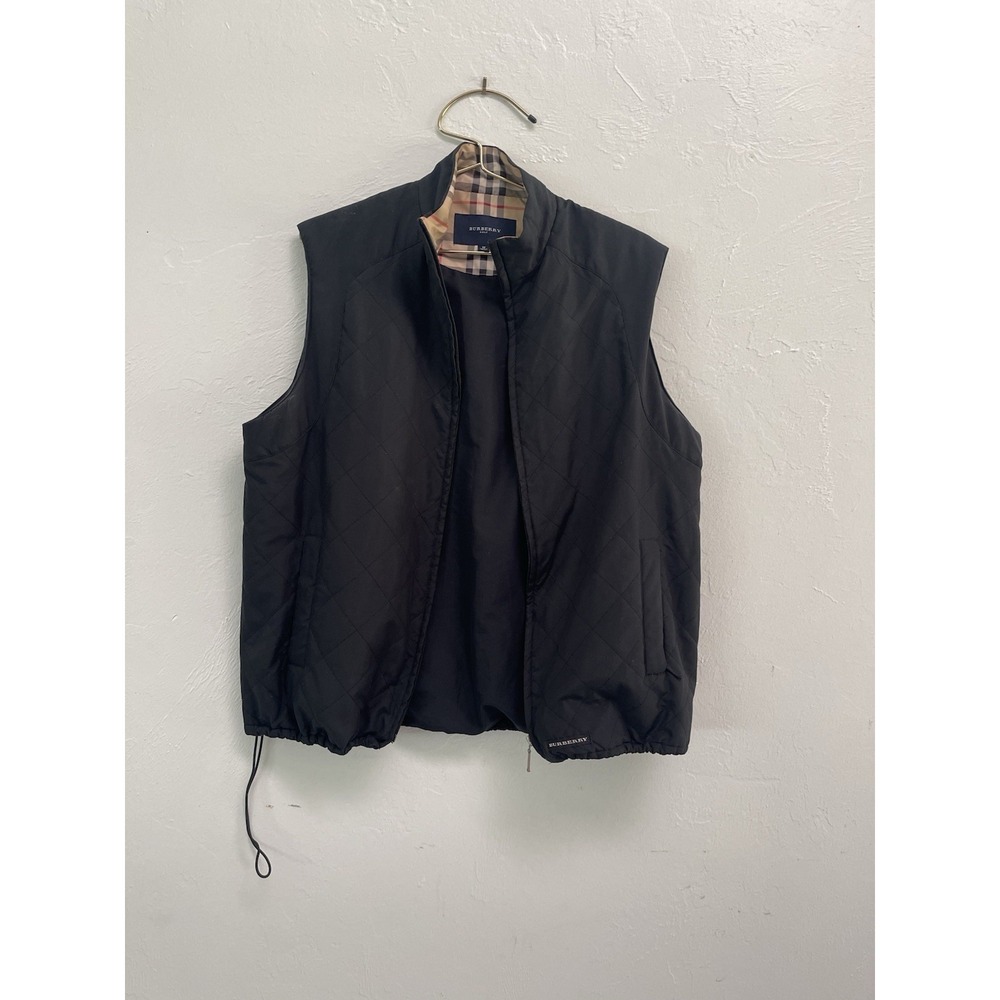 Burberry Golf Quilted Black Unisex Vest Jacket Size M